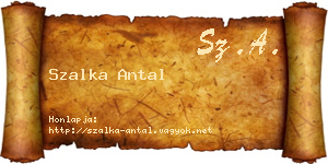 Szalka Antal névjegykártya